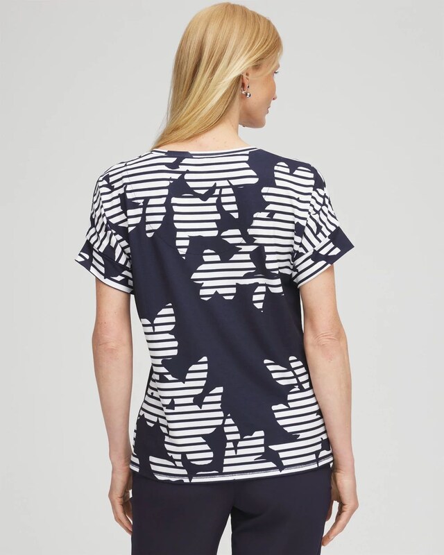 Zenergy Floral Stripe Tee - image 3